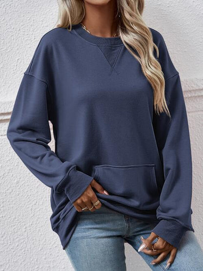 Sweatshirt mit Rundhalsausschnitt und langen Ärmeln