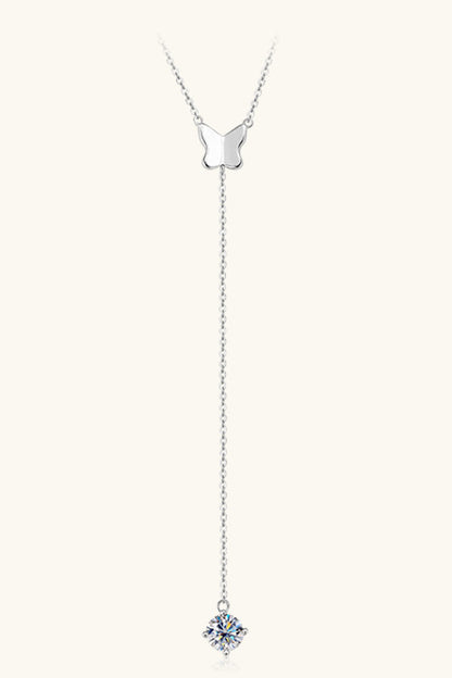 1 Karat Moissanit 925 Sterling Silber Halskette