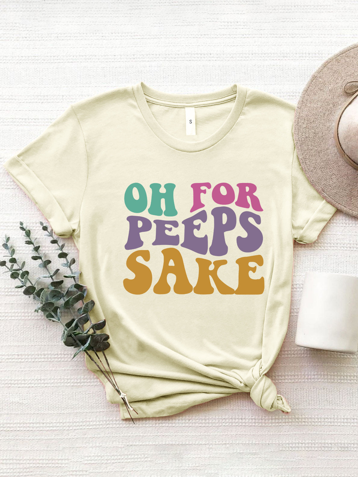 OH FOR PEEPS SAKE T-Shirt mit Rundhalsausschnitt