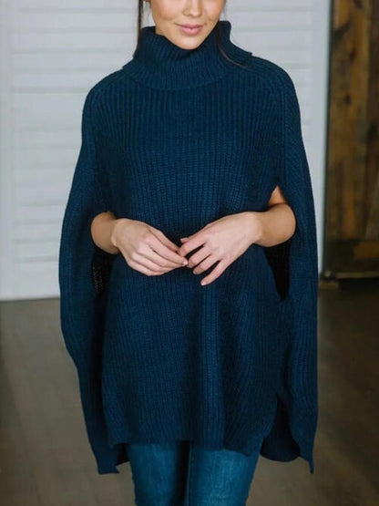 Rollkragenpullover mit Schlitz