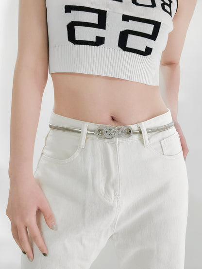 Gürtel mit Knotenschnalle aus Metall