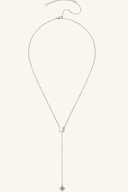 1 Karat Moissanit 925 Sterling Silber Halskette