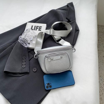 Umhängetasche aus strukturiertem PU-Leder