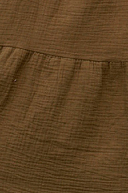 Minikleid mit Ballonärmeln und Rüschensaum