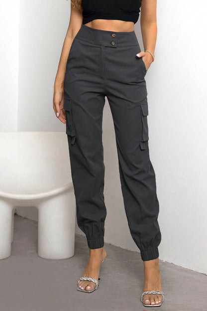 Cargohose mit hoher Taille