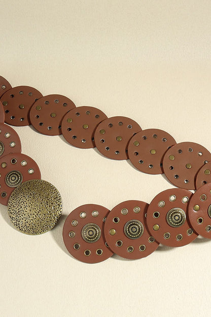 Runder Gürtel aus PU-Leder