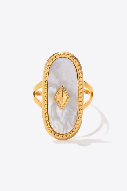 Anillo de cobre con piedra natural