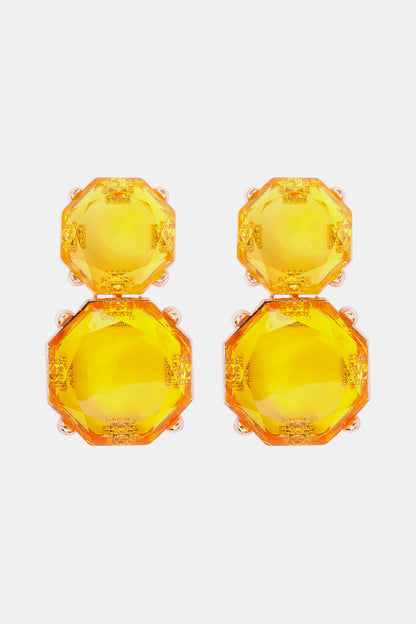 Ohrringe mit geometrischem Rahmen aus Zinklegierung