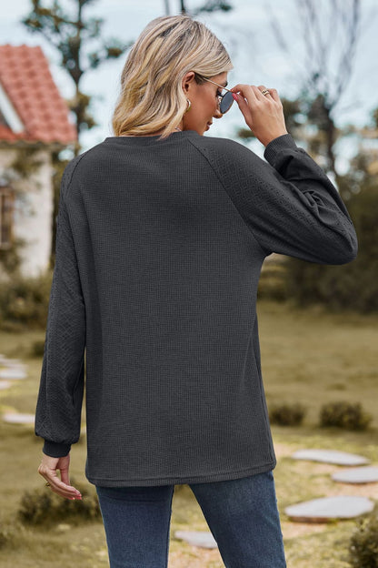 Sweatshirt mit Rundhalsausschnitt und Raglanärmeln