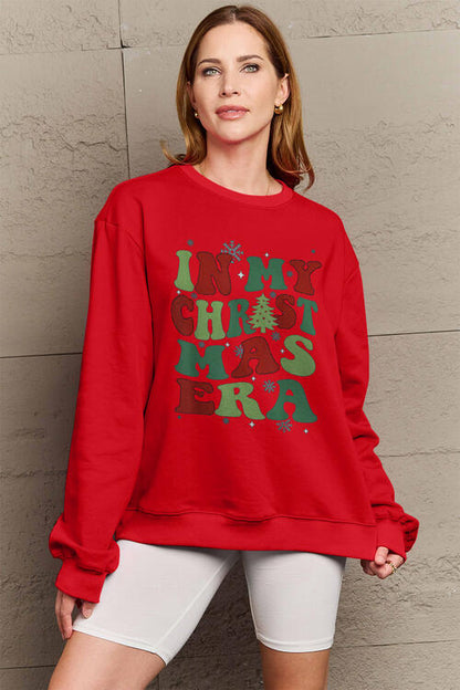 Simply Love Langarm-Sweatshirt „IN MY CHRISTMAS ERA“ in voller Größe