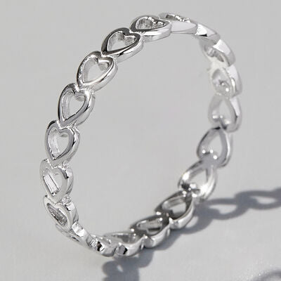 925 Sterling Silber Herz Gliederring