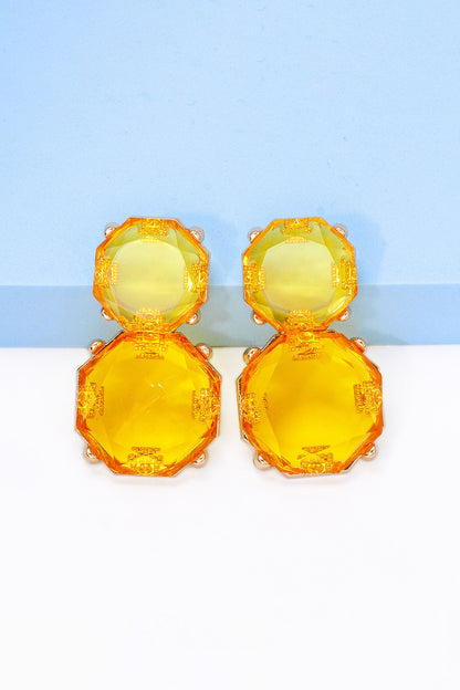 Ohrringe mit geometrischem Rahmen aus Zinklegierung