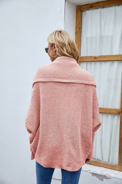 Strickjacke mit langen Ärmeln und offener Vorderseite