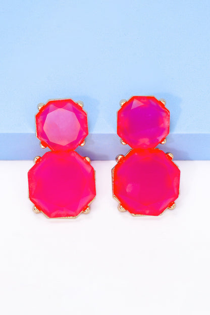 Ohrringe mit geometrischem Rahmen aus Zinklegierung