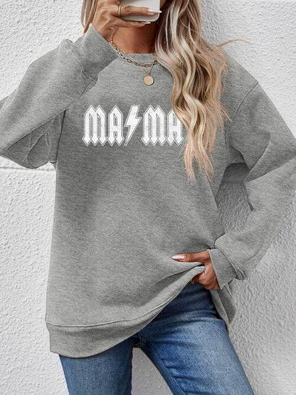 Sweatshirt mit Buchstaben Grafik und tief angesetzten Schultern