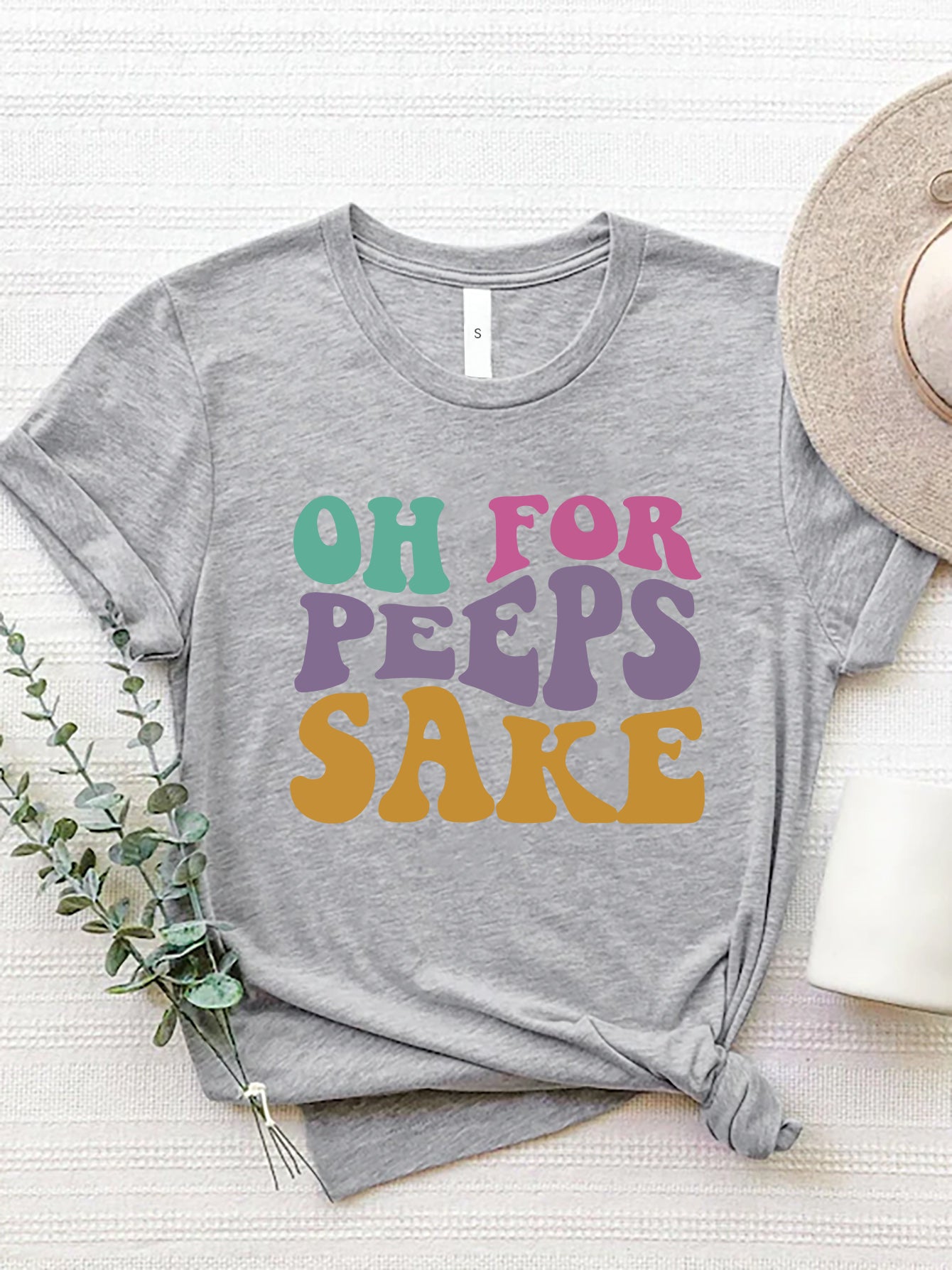 OH FOR PEEPS SAKE T-Shirt mit Rundhalsausschnitt