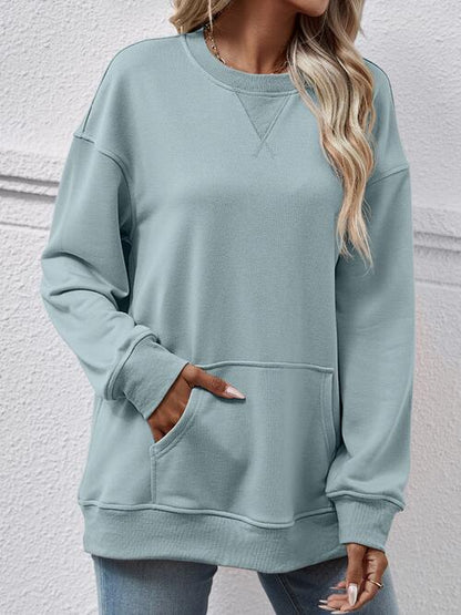 Sweatshirt mit Rundhalsausschnitt und langen Ärmeln