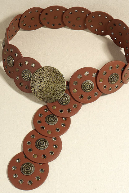 Runder Gürtel aus PU-Leder