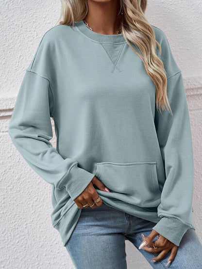 Sweatshirt mit Rundhalsausschnitt und langen Ärmeln