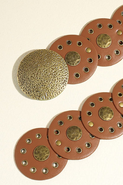 Runder Gürtel aus PU-Leder