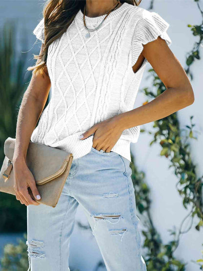 Pullover mit Rundhalsausschnitt und Flügelärmeln