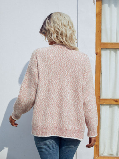 Strickjacke mit V-Ausschnitt und Knopfleiste und Taschen