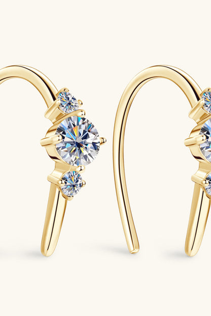 Moissanit 925 Sterling Silber Ohrringe