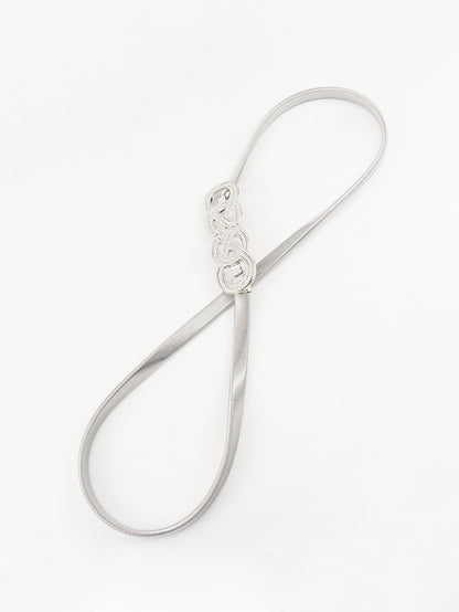 Gürtel mit Knotenschnalle aus Metall