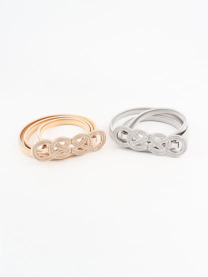 Gürtel mit Knotenschnalle aus Metall