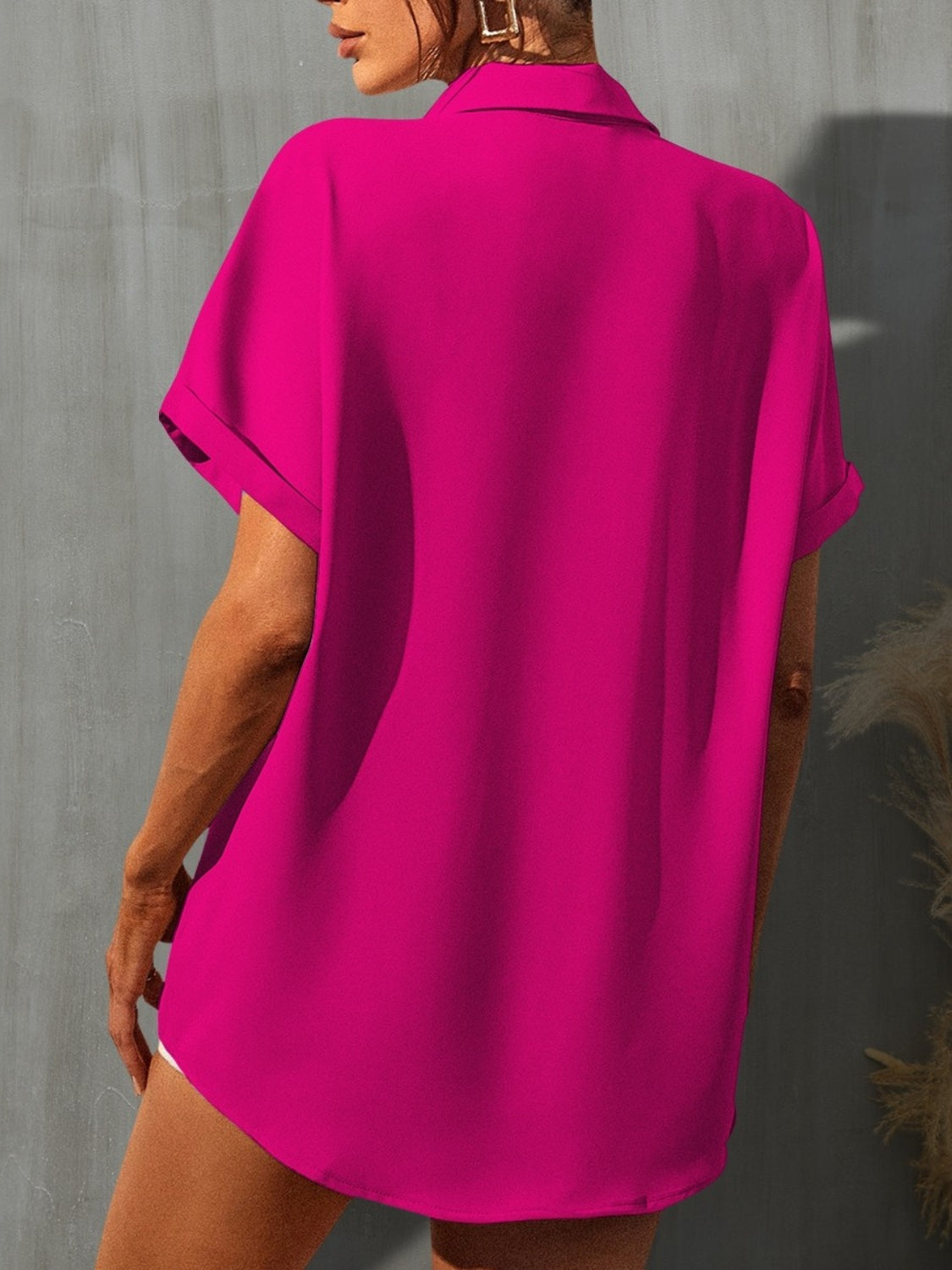 Bedrucktes, kurzärmliges Hemd mit Knopfleiste