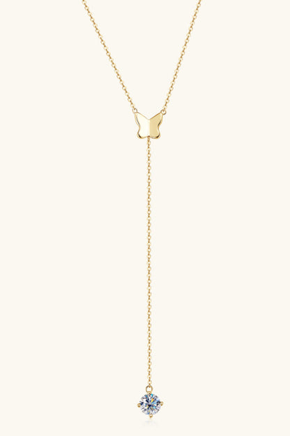 1 Karat Moissanit 925 Sterling Silber Halskette