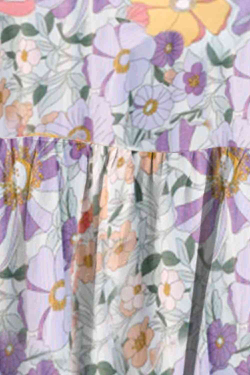 Babydoll-Oberteil mit Blumenmuster und eckigem Ausschnitt