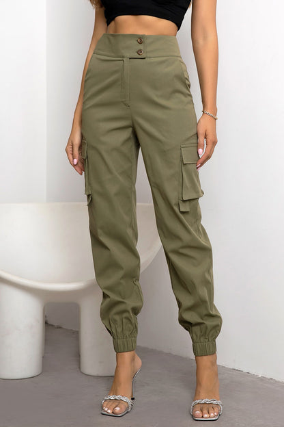 Cargohose mit hoher Taille