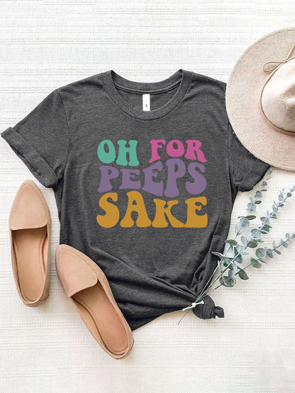 OH FOR PEEPS SAKE T-Shirt mit Rundhalsausschnitt