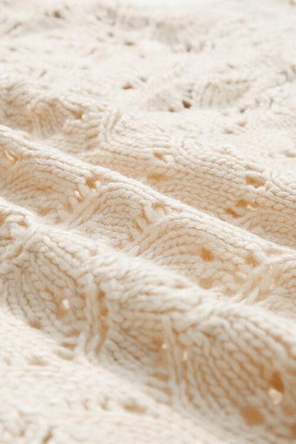 Cárdigan de manga larga con frente abierto de talla grande