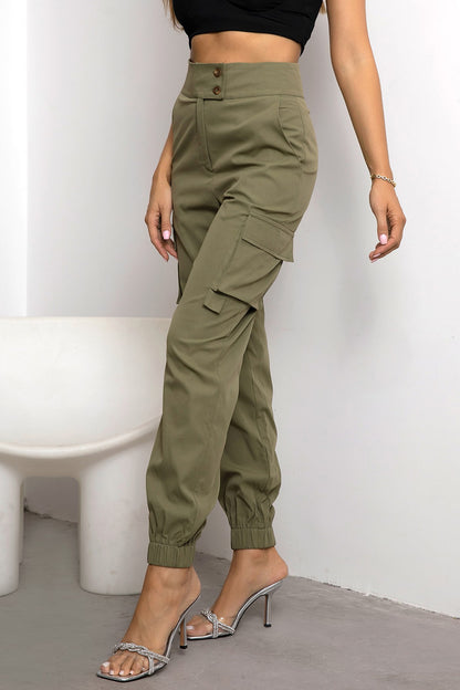 Cargohose mit hoher Taille