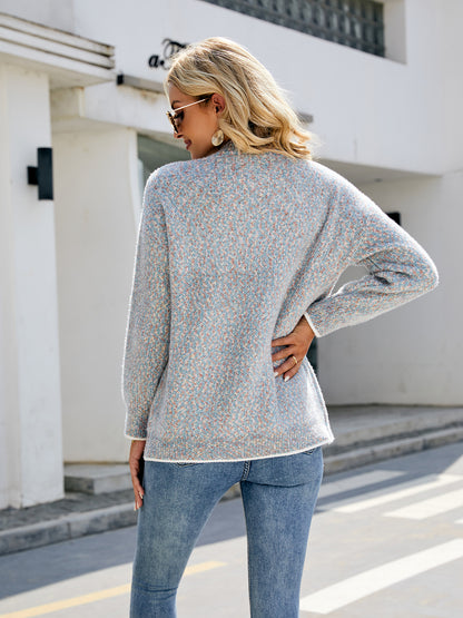 Strickjacke mit V-Ausschnitt und Knopfleiste und Taschen