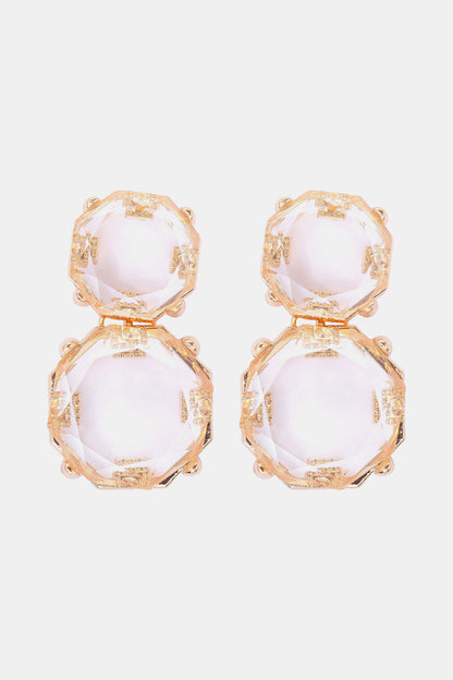 Ohrringe mit geometrischem Rahmen aus Zinklegierung